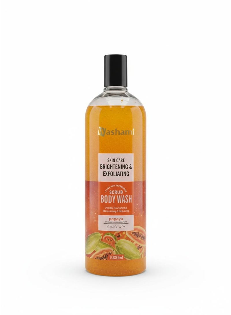 WASHAMI Refreshing and Cleansing Exfoliating Body Wash 1000ml - Image 1